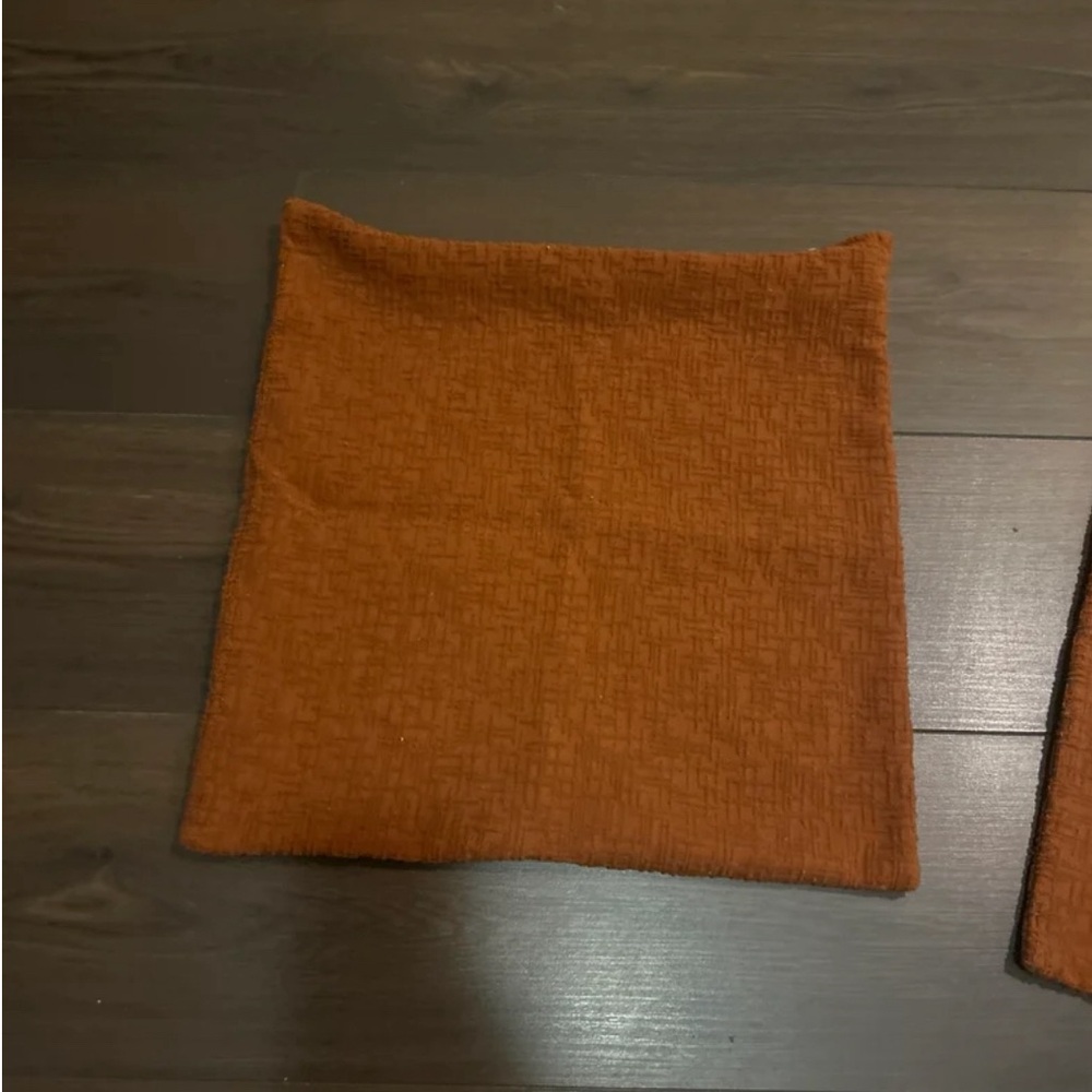 Elegant Orange Textured Skirt